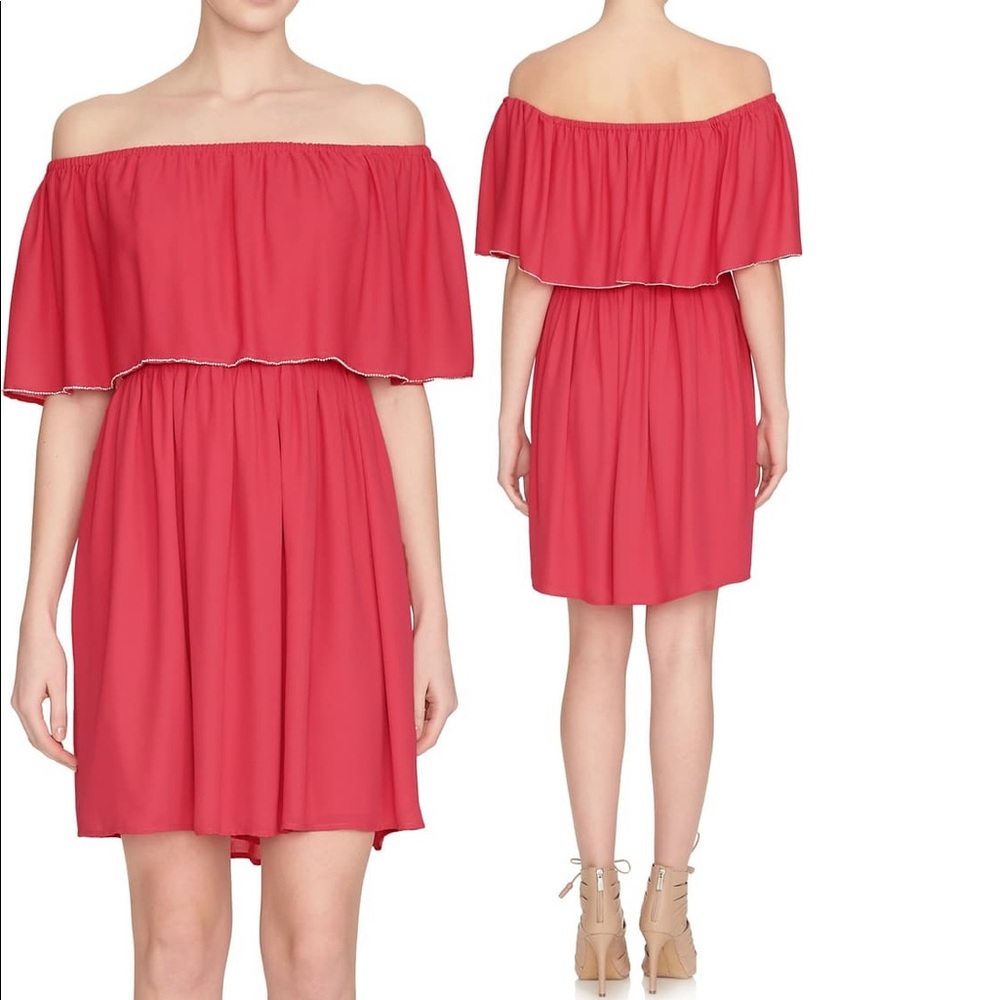 Cece ‘Natalia’ Beaded Off-shoulder Dress